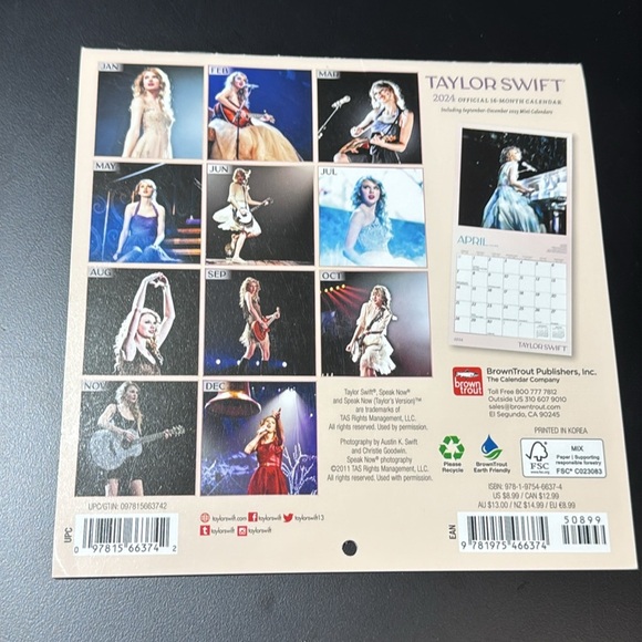 Taylor Swift 2024 | Official Calendar | New - Picture 2 of 2